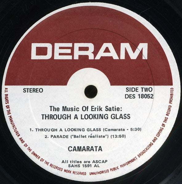 The Camarata Contemporary Chamber Group, Erik Satie : The Music Of Erik Satie: Through A Looking Glass (LP, Album)