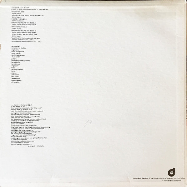 James Taylor (2) And The Flying Machine (2) : 1967 (LP, Album, All)