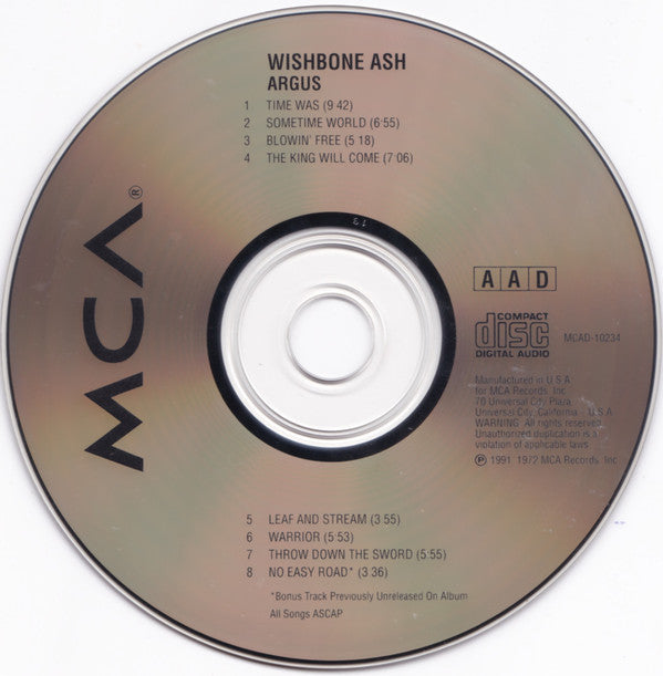 Wishbone Ash : Argus (CD, Album, RE)