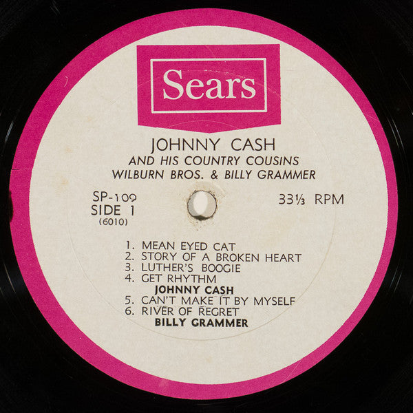Johnny Cash And Billy Grammer And The Wilburn Brothers : Johnny Cash & His Country Cousins The Wilburn Bros. & Billy Grammer (LP, Comp, Mono)