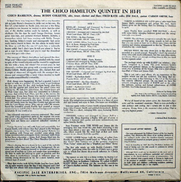 The Chico Hamilton Quintet : Chico Hamilton Quintet In Hi-Fi (LP, Album, Mono, Hol)