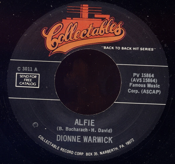 Dionne Warwick : Alfie / Valley Of The Dolls (7")