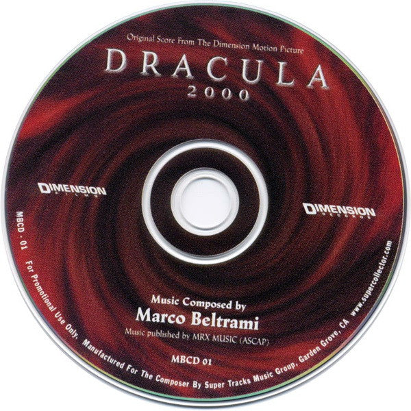 Marco Beltrami : Dracula 2000 (Original Score From The Dimension Motion Picture) (CD, Album, Promo)