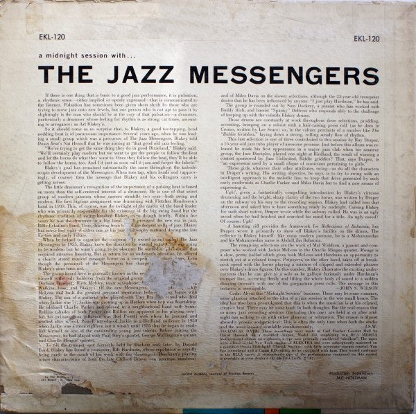 The Jazz Messengers* : A Midnight Session With The Jazz Messengers (LP, Album, Mono)