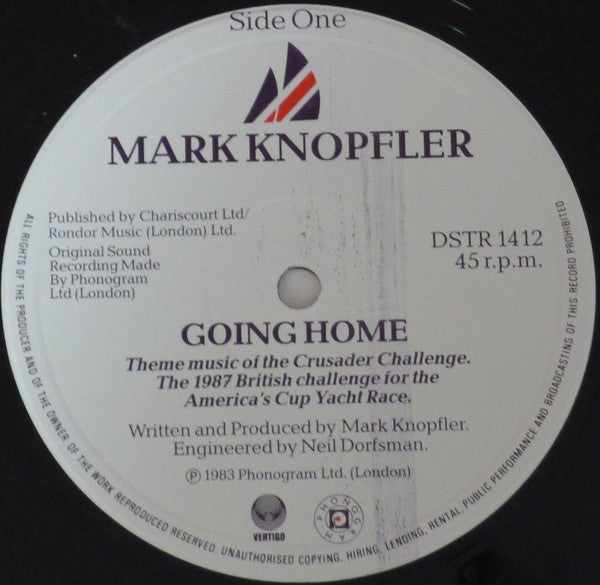 Mark Knopfler : Going Home: The Crusader Challenge Official Theme Music (12")