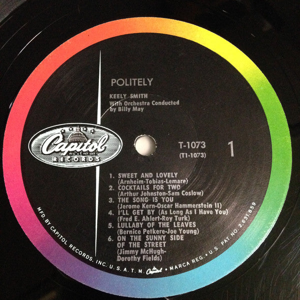 Keely Smith With Billy May And His Orchestra : Politely! (LP, Album, Mono, RP)