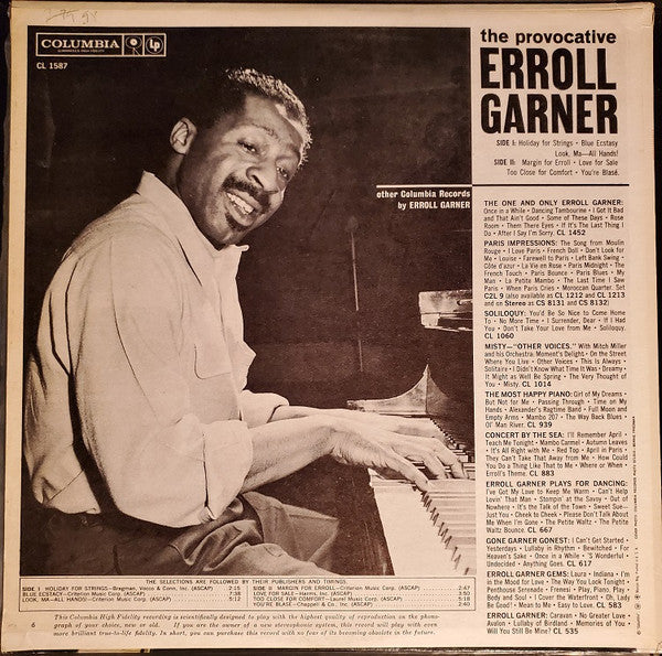 Erroll Garner : The Provocative Erroll Garner (LP, Album, Mono)