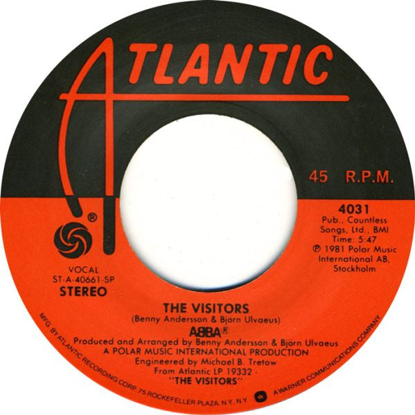 ABBA : The Visitors b/w Head Over Heels (7", Single, Spe)