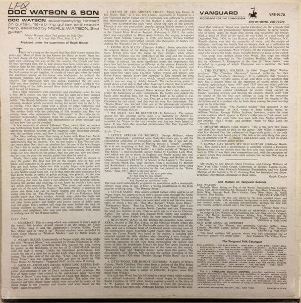 Doc & Merle Watson : Doc Watson & Son (LP, Album, Mono)