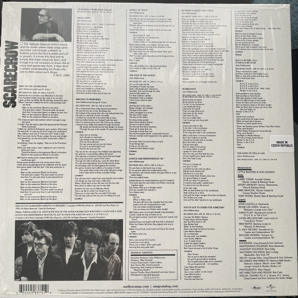 John Cougar Mellencamp : Scarecrow (LP, Album, RE, RM, 180)