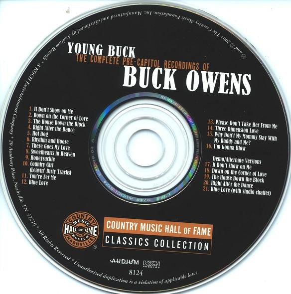 Buck Owens : Young Buck, The Complete Pre-Capitol Recordings Of Buck Owens (CD, Comp, RE)