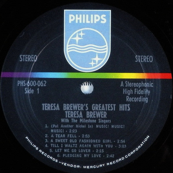 Teresa Brewer : Teresa Brewer's Greatest Hits (LP, Album)