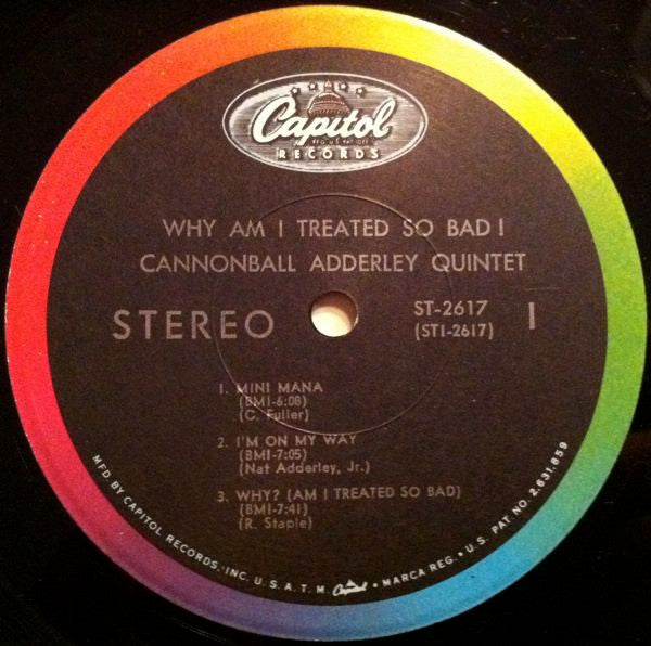 The Cannonball Adderley Quintet : Why Am I Treated So Bad! (LP, Album, Scr)
