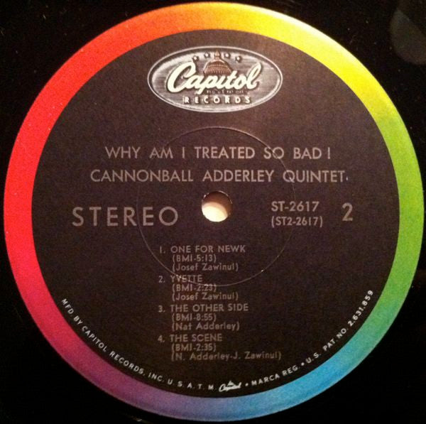 The Cannonball Adderley Quintet : Why Am I Treated So Bad! (LP, Album, Scr)
