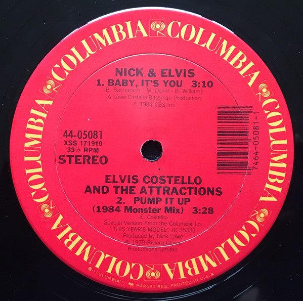 Elvis Costello & The Attractions : The Only Flame In Town (12", Single, Car)