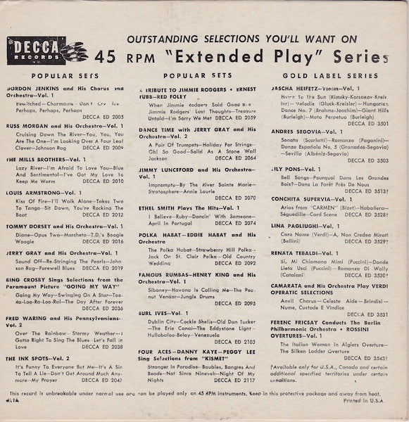 Ella Fitzgerald : Vol. 1 (7", EP)