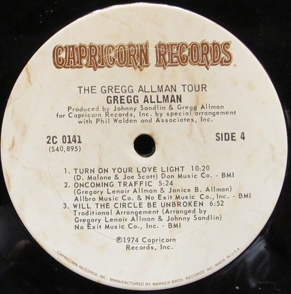 Gregg Allman With Cowboy (6) / Scott Boyer & Tommy Talton : The Gregg Allman Tour  (2xLP, Album, San)