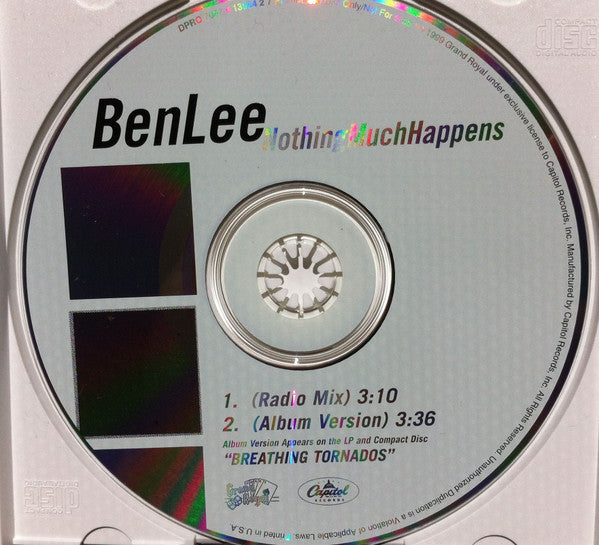 Ben Lee : Nothing Much Happens (CD, Single, Promo)