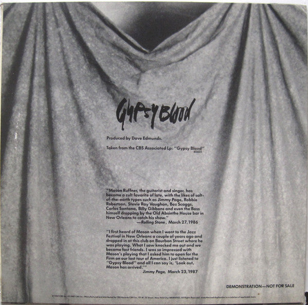 Mason Ruffner : Gypsy Blood (12", Promo)