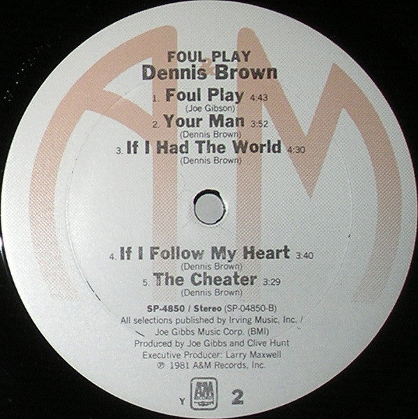 Dennis Brown : Foul Play (LP, Album, Ter)