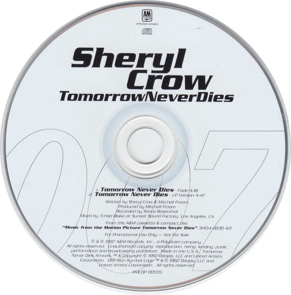 Sheryl Crow : Tomorrow Never Dies (CD, Single, Promo)