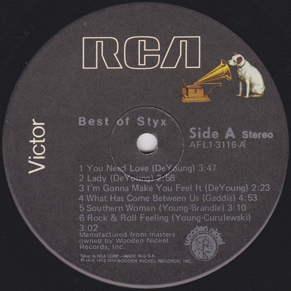 Styx : Best Of Styx (LP, Comp, RE)