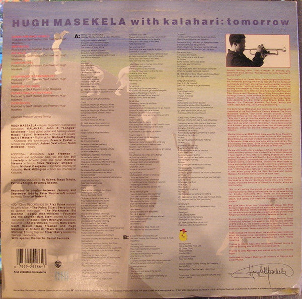 Hugh Masekela With Bushmen Of The Kalahari : Tomorrow (LP, Album)