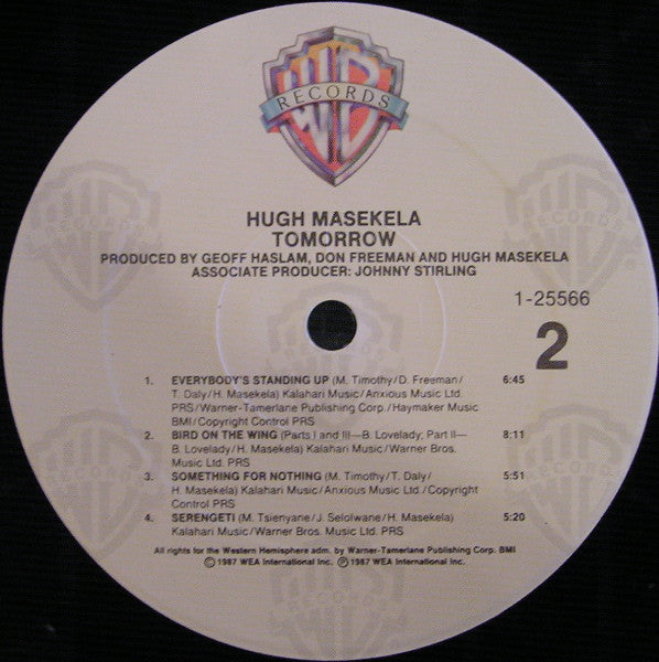 Hugh Masekela With Bushmen Of The Kalahari : Tomorrow (LP, Album)