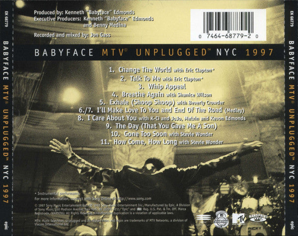 Babyface : MTV Unplugged NYC 1997 (CD, Album)
