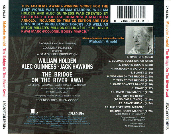 Malcolm Arnold : The Bridge On The River Kwai (CD, Mono, RE, RM)