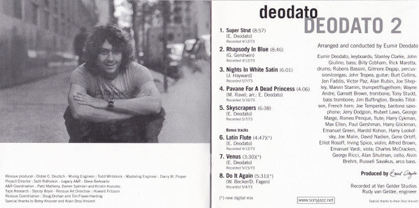 Eumir Deodato : Deodato 2 (CD, Album, RE, RM)
