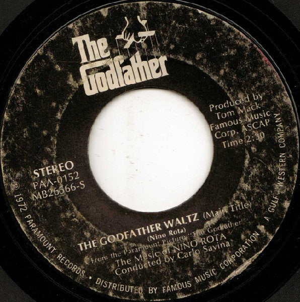 Nino Rota : Love Theme From "The Godfather" (7", Styrene, Mon)