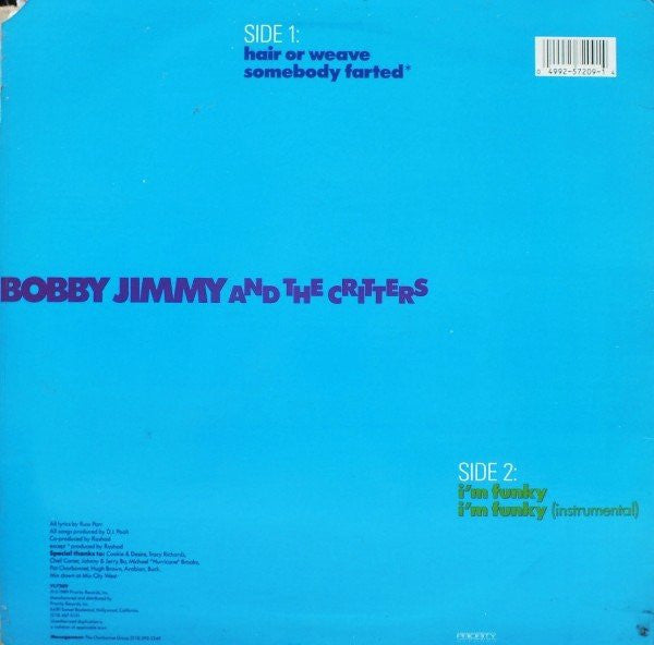 Bobby Jimmy And The Critters : Hair Or Weave (12", Promo)