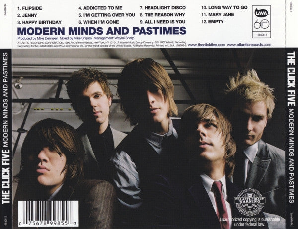 The Click Five : Modern Minds And Pastimes (CD, Album)