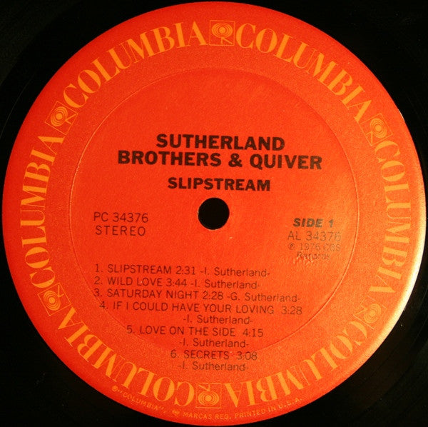 Sutherland Brothers & Quiver : Slipstream (LP, Album, San)