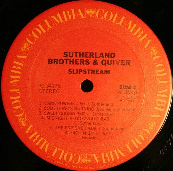 Sutherland Brothers & Quiver : Slipstream (LP, Album, San)
