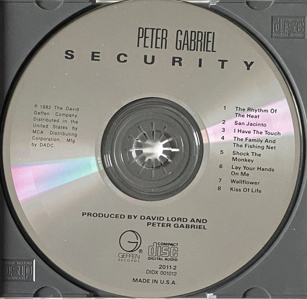Peter Gabriel : Security (CD, Album, RE, DAD)