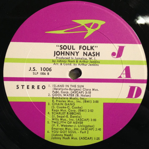 Johnny Nash : Soul Folk (LP, Album, Len)
