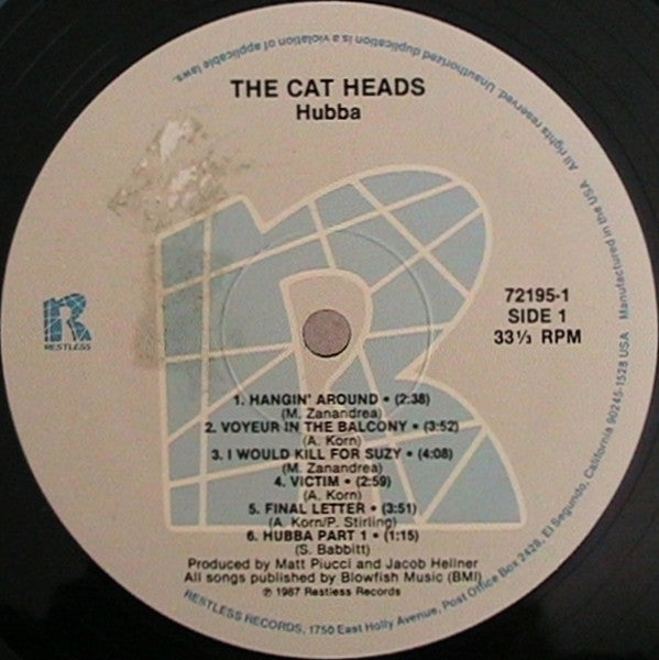 The Cat Heads : Hubba (LP, Album)
