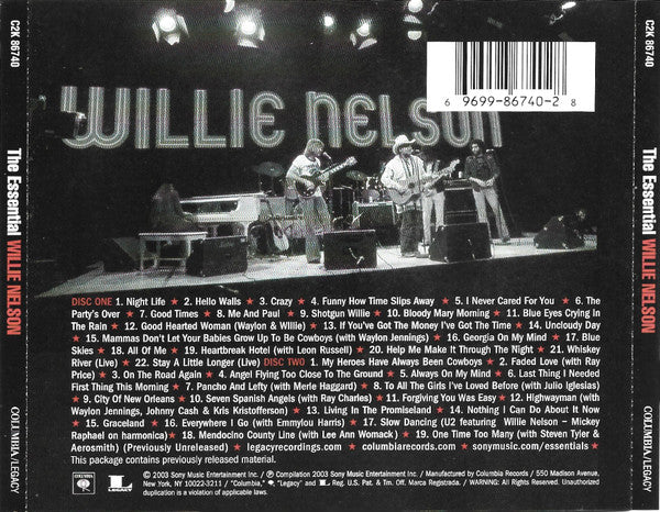 Willie Nelson : The Essential Willie Nelson (2xCD, Comp, RM)
