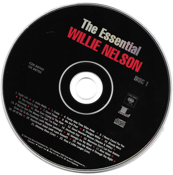 Willie Nelson : The Essential Willie Nelson (2xCD, Comp, RM)