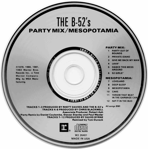 The B-52's : Party Mix / Mesopotamia (CD, Comp, Club, Col)