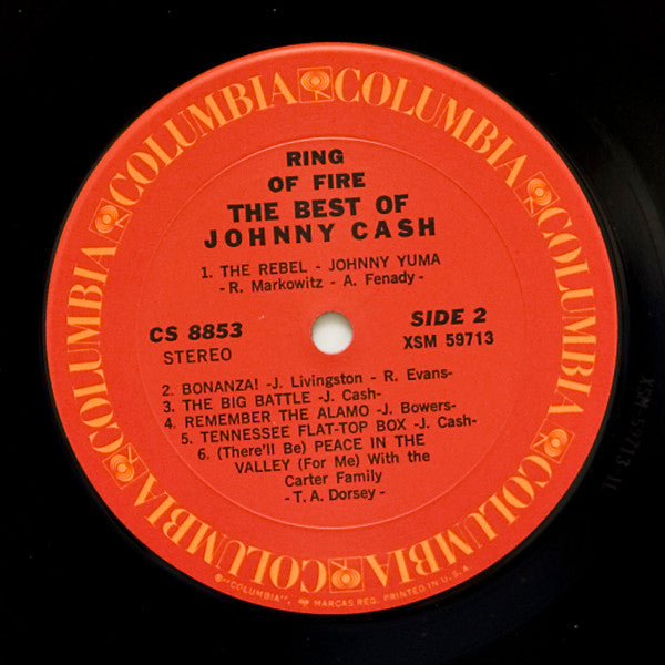 Johnny Cash : Ring Of Fire - The Best Of Johnny Cash (LP, Comp, RE)