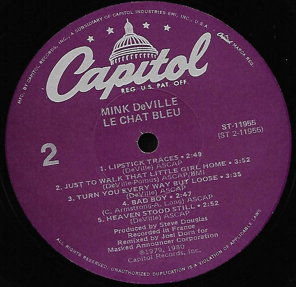 Mink DeVille : Le Chat Bleu (LP, Album)