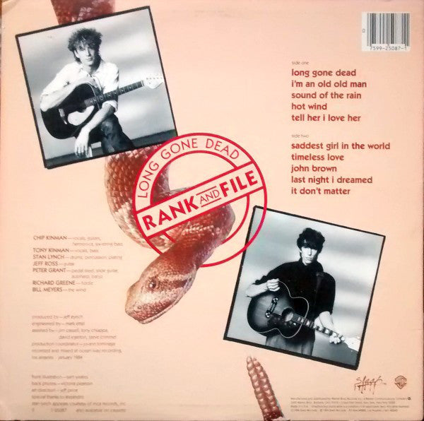 Rank & File : Long Gone Dead (LP, Album, Win)