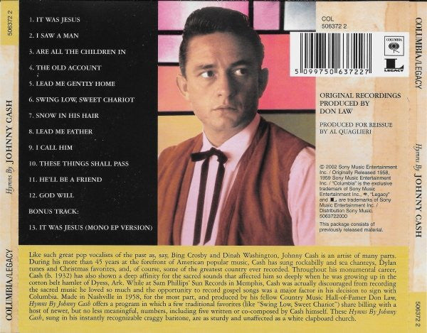 Johnny Cash : Hymns By Johnny Cash (CD, Album, RE)
