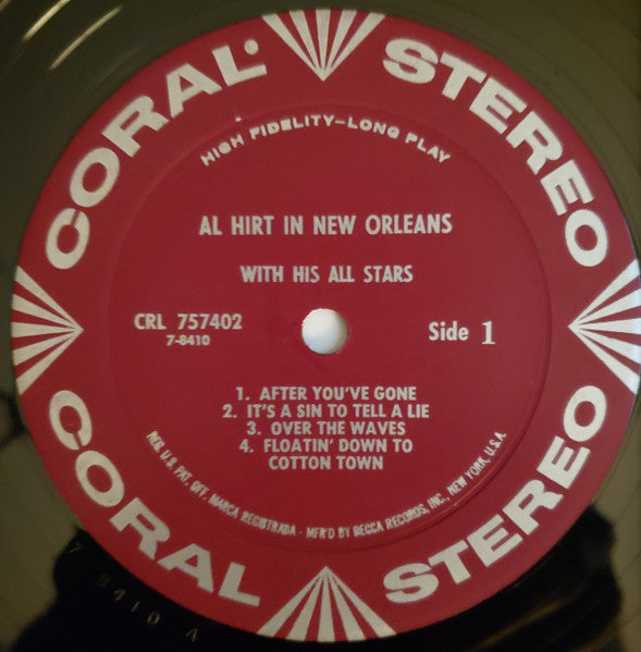 Al Hirt : Al Hirt With His All Stars In New Orleans (LP, Album)