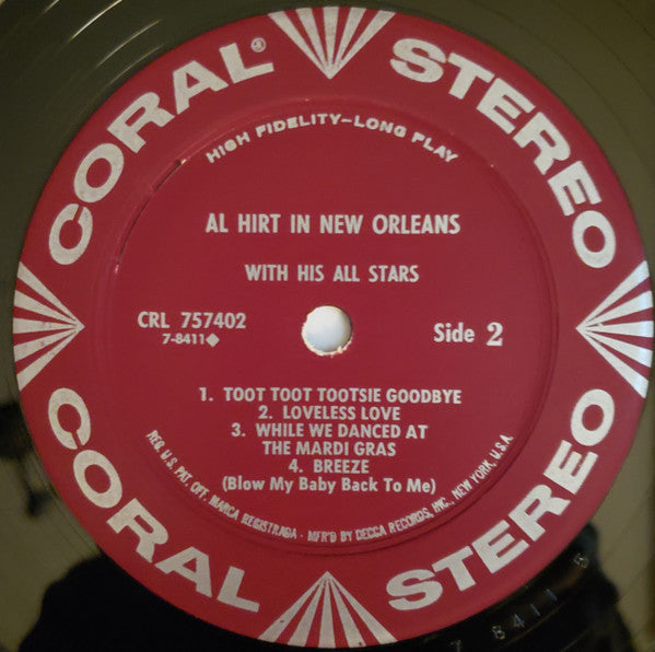 Al Hirt : Al Hirt With His All Stars In New Orleans (LP, Album)