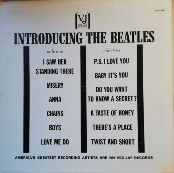 The Beatles : Introducing... The Beatles (LP, Album, Mono, Unofficial, Bla)