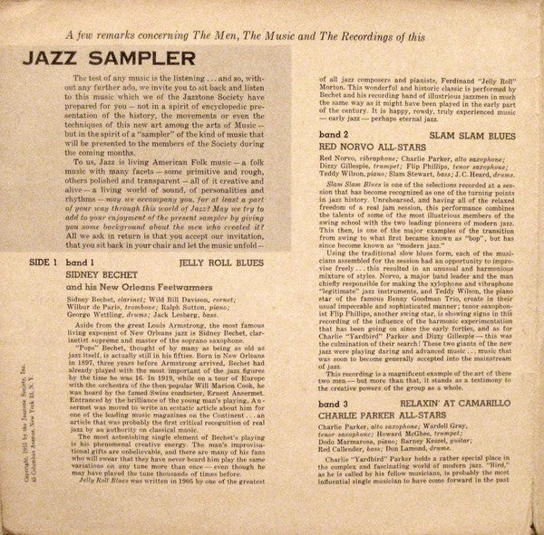 Various : Jazz Sampler (10", Smplr, Gat)